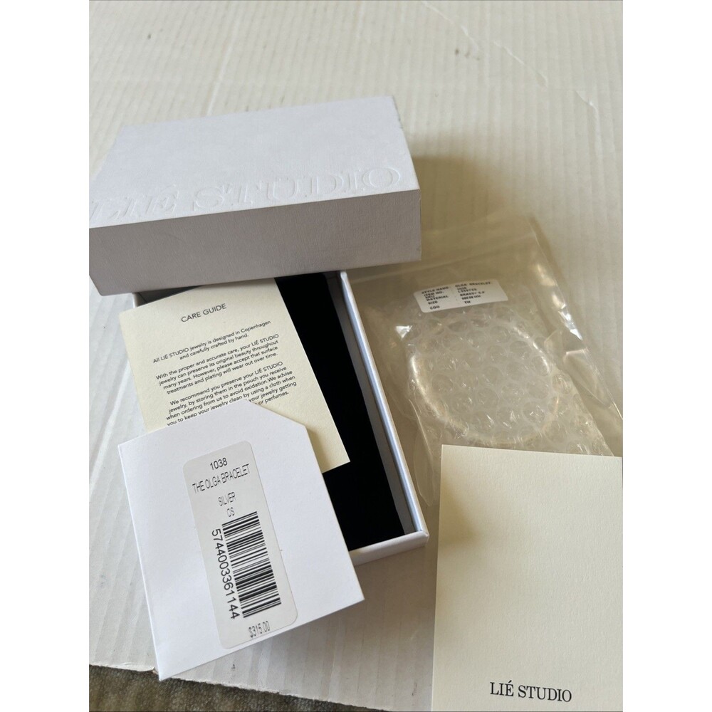 Lie Studio Olga Bracelet 925 Sterling Silver-Plated Brass NWT - Picture 3 of 13